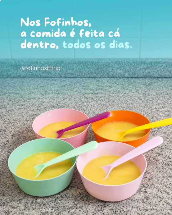 Nos Fofinhos a comida é feita cá dentro todos os dias